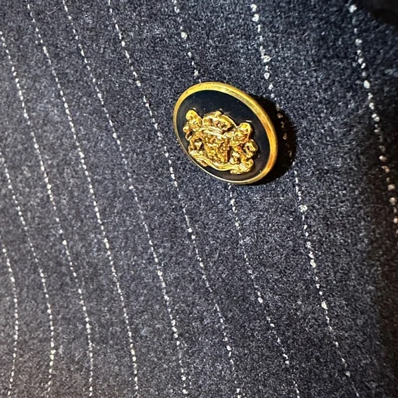 100% Wool Blue Pinstripe Men's Blazer